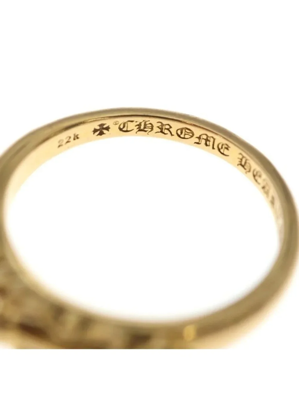 Chrome Hearts 22k Babyclsc Baby Classic Floral Cross Gold Ring